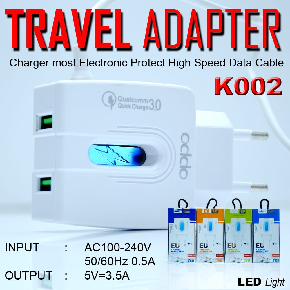 TRAVEL CHARGER BRAND K002